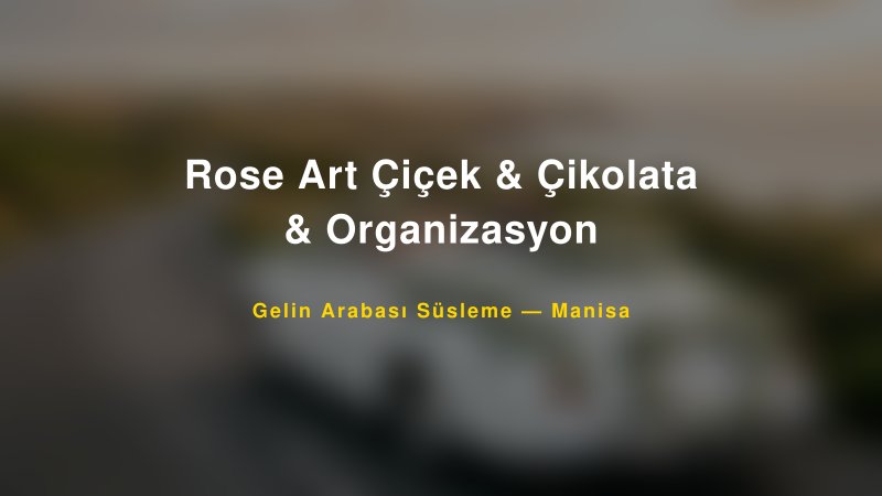 Rose Art Çiçek & Çikolata & Organizasyon Gelin Arabası Süsleme Fiyatları — 1